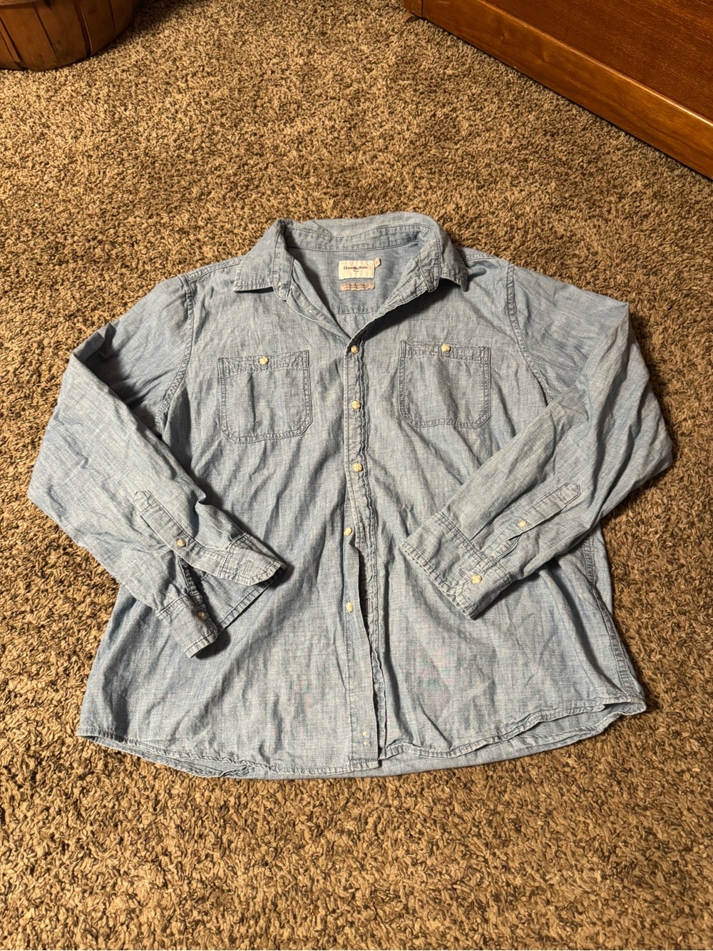 Goodfellow & Co Light Blue Casual Button Down Shirt
